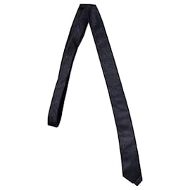 Corbata de purpurina negra Saint Laurent