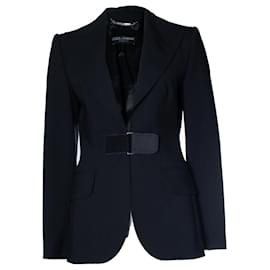 Dolce & Gabbana, schwarzer Blazer mit Klettverschluss