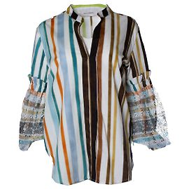 Autre Marque Blusa a maniche a sbuffo a righe Nuru di Silvia Tcherassi