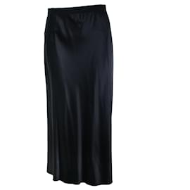 Falda midi de seda negra Ahlvar gallery - Autre Marque