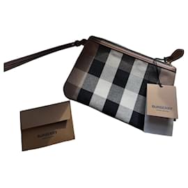 Pochette Burberry Check in Tela