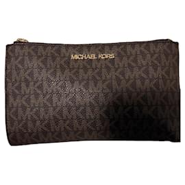 Michael Kors braunes Monogramm-Portemonnaie
