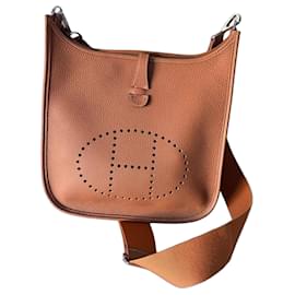 Hermès Borsa a spalla in pelle marrone