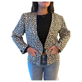 Veste vintage noire et blanche à nœuds Yves Saint Laurent