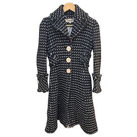Abrigo KAREN MILLEN negro y blanco