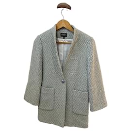 Caroll grüne und beige Blazerjacke
