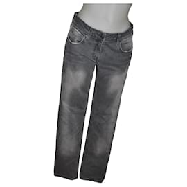 Jeans Burberry Brit Slim Fit Gris de Algodón