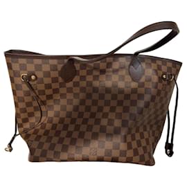 Borsa a mano Louis Vuitton Neverfull MM Pelle Marrone Chiaro