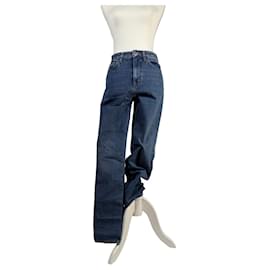 Jeans rectos de talle alto en azul - Cos