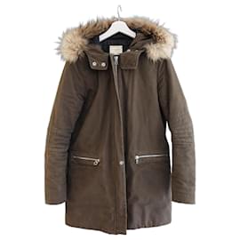 Parka con capucha de piel de Sandro