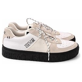 Versace Jeans Couture Sneakers basse in pelle e camoscio Versace