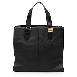 Borsa tote in pelle nera Burberry