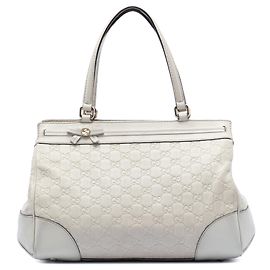 Gucci Weißes Guccissima Mayfair Tote