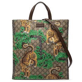 Gucci Braune GG Supreme Bengal Umhängetasche