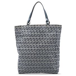 Graue Zucchino-Canvas-Tasche von Fendi