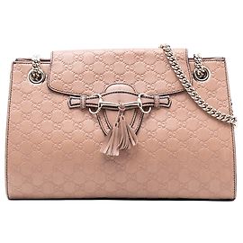 Borsa a Spalla Emily Guccissima Grande Marrone Gucci