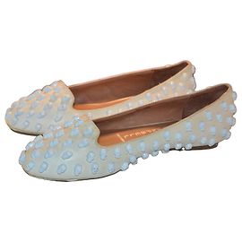 Jeffrey Campbell Ballerinas mit Totenköpfen eggshell Kunstleder