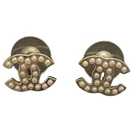 Chanel CC Ohrringe aus silbernem Metall