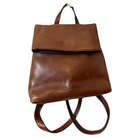 Brauner Leder-Rucksack von Chanel