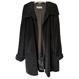 Abrigo Max Mara negro de lana y alpaca