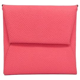 Porte-monnaie pour femmes Bastia d'Hermès en cuir Epsom rose
