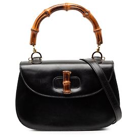Gucci Nero Pelle di Vitello Bamboo Notte