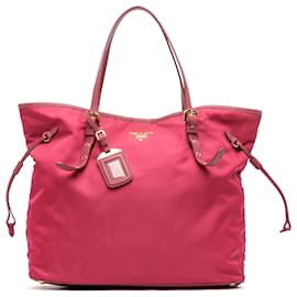 Tote aus Tessuto mit Saffiano-Rand in Rosa von Prada