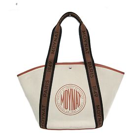 Borsa tote in pelle e tela per donne Moynat