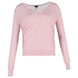 Suéter de V en lana rosa Joseph