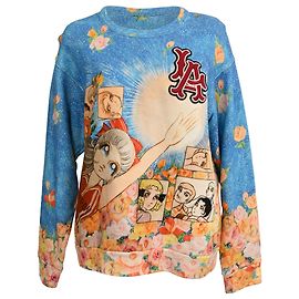 Sudadera de algodón multicolor con estampado gráfico Manga Soul de Gucci x Chikae Ide