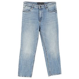 Jeans a vita media in cotone blu Alexander Wang
