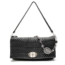 Borsa a Spalla in Nappa Matelassé Miu Miu con Cristalli