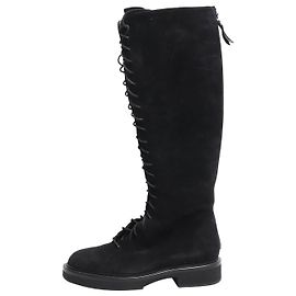 Khaite Botas de ante negro con cordones - talla EU 37