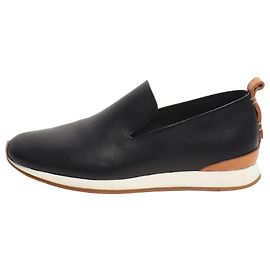 Autre Marque Scarpe nere slip-on cucite a mano - taglia EU 38