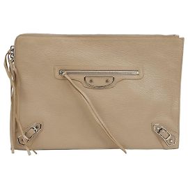 Balenciaga Clutch Media con Bordo Metallico Classico