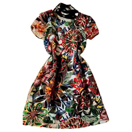 Bunt bedrucktes kurzes Kleid mit Blumenmuster - Max & Co