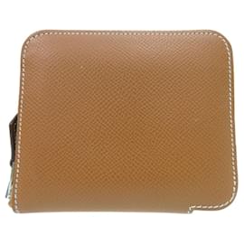 Portefeuille rond Azap Compact Silkin Gold Hermès