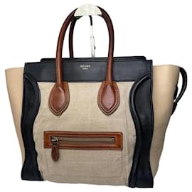 Céline Borsa da viaggio vintage Celine Paris beige e nera