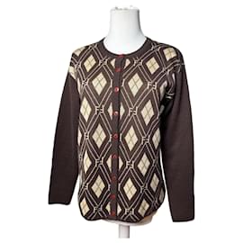 Vintage Fendi Roma Cardigan / Wollpullover Braun Beige