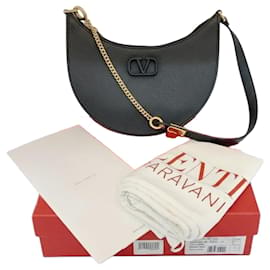 Valentino RQR Logo Signature Mini Chain Hobo Shoulder Bag