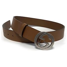 Leder Gürtel BGHON mit verschlungenem Schnallen - Gucci