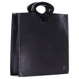 Louis Vuitton Bolso Tote Sac Plat PM en Epi Negro Ombre de Grado Especial