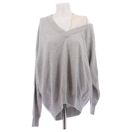 Grauer V-Ausschnitt Pullover aus Wolle - Alexander Wang