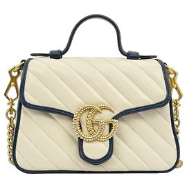 Gucci Borsa a spalla mini GG Marmont con manico superiore