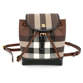 Mikro-Rucksack aus Canvas mit Karomuster - Burberry