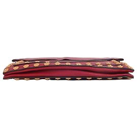 Valentino Borsa Clutch Rossa con Borchie Dorate Edizione Limitata