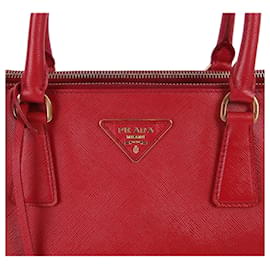 Saffiano Double Handle Red Bag - Prada