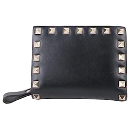 Valentino Portafoglio Nero Donna Rockstud