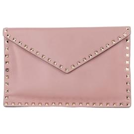Valentino Borsa Clutch Donna Rockstud Beige Scuro
