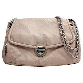 Borsa a spalla beige e argento - Prada